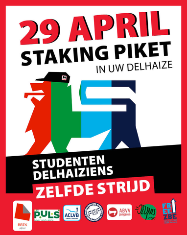 Affiche staking 29 april delhaize